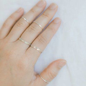 Hammered silver ring